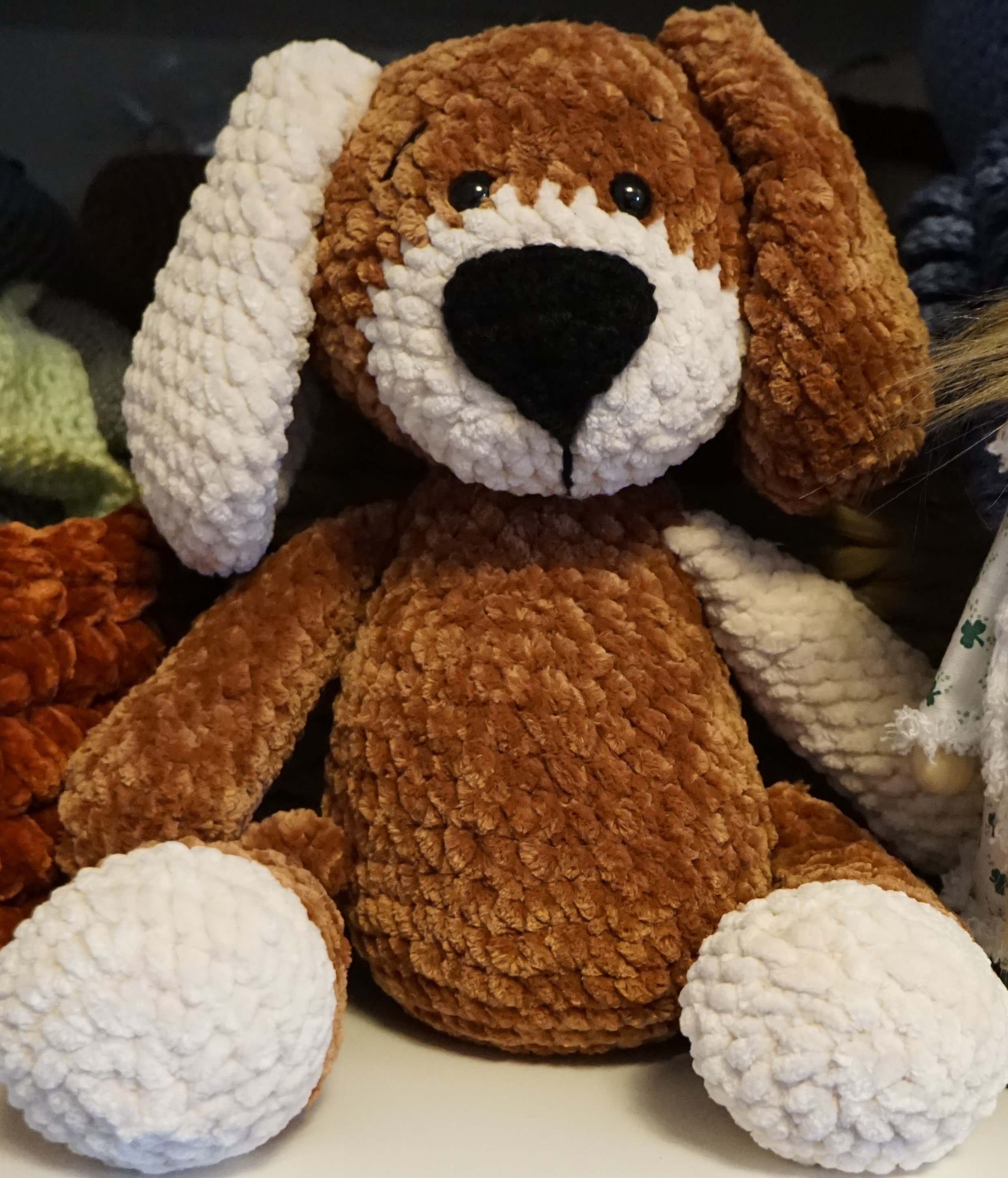 Handmade crocheted amigurumi bear